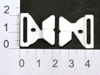 Застежка пластик XZК-15 белый 15мм (упаковка 100 штук)