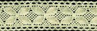 0110F бежевый кружево вязанное 35мм (намотка 20 ярдов = 18,3 метров)