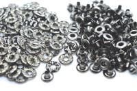 Люверс со стразами (латунь) 9 мм, БЛЭК никель, качество: А (уп. 1000 шт)