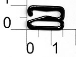 1209В черный Крючок металл крашенный ширина=12мм (упаковка 1000 штук)