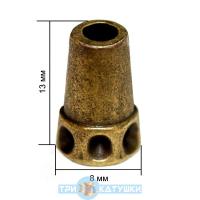 3189К антик концевик металл h=13мм (упаковка 500 штук)  от ТриКатушки