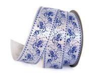 UT018-25-3001-162 Лента атласная с рисунком 25мм (рулон 20 ярдов = 18 метров)