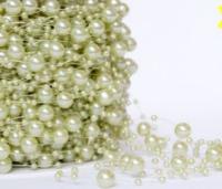 Бусины пластик на леске 3*8 (упаковка 60 метров) цв.МН51