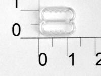 Розн.уп. Пряжка регулятор для бюстгальтера Пластик 1008Т прозрачный  ш.10мм (уп.50 шт.)