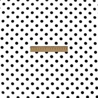 Ткань Кашибо горох 1,2см белый/черный арт. 5053