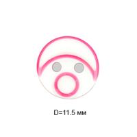 Пуговицы полиэстр CY 3235 18L-11мм,2 прок.цв.малиновый(уп.1000 шт)