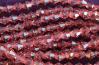 Бусины пластик прозрачные на нитях 08x08мм (упаковка =12 нитей = 420 бусин)664