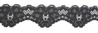 2233 черный кружево-стрейч 40мм (намотка 27,4 метров)