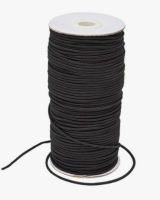 Шнур шляпный 2мм цвет черный рул.100