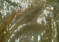 Ткань 5026 Сетка пайетки диск №501 золото