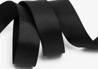 Лента репсовая  (тесьма вешалочная)  25мм (уп.50 метров) черный