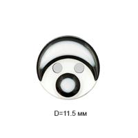 Пуговицы полиэстр CY 3235 18L-11мм,2 прок.цв.белый(уп.1000 шт)