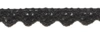 0095F черный кружево вязанное 09мм (намотка 20 ярдов = 18,3 метров)