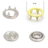 Кнопка рубашечная  (кольцо) 9,5 мм - эмаль 109/1440 шт., цв. светло-желтый