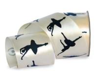 UT001-50-3008-black Лента атласная с рисунком 50мм (рулон 20 ярдов = 18 метров)