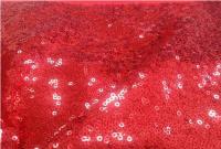 Ткань 5026 Сетка пайетки диск №101 красный 