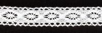 0021F белый кружево вязанное 25мм (намотка 20 ярдов = 18,3 метров)