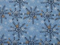 Ткань курточная детская  Дьюспо 240T WR PU цв.Snowflakes-18 голубой 66