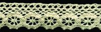 0007F бежевый кружево вязанное 28мм (намотка 20 ярдов = 18,3 метров)