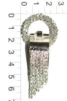 3100 никель Клипса со стразами