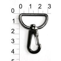 0033 черный никель Карабин металлический 20*40мм (упаковка 100 штук)