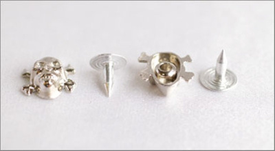  095-F никель Хольнитены декоративные "металл" 12мм (упаковка 500 штук)  ТриКатушки