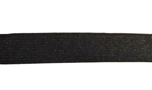  Резинка вязанная 20мм, цв. черный, уп. 25м  ТриКатушки