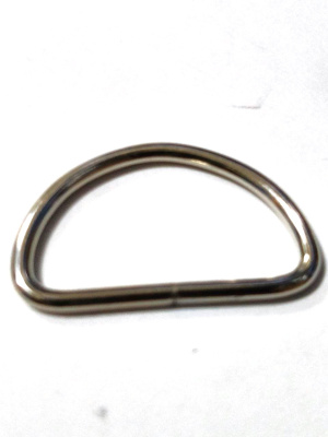  Полукольцо металлическое 30х15х2,6мм цв. Никель (уп.200/1000шт.)  ТриКатушки