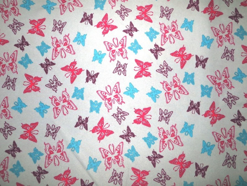  Ткань курточная детская  Дьюспо 240T WR PU цв.Butterfly жемчуг 230  ТриКатушки