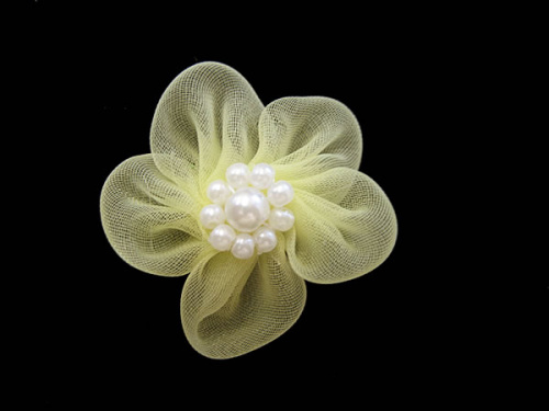  017 F пришивной элемент (упаковка 100 штук) лимонный  ТриКатушки