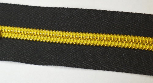  Молния Рулонная "Спираль" витая Т5 декор №322 золото (уп.200м.)  ТриКатушки