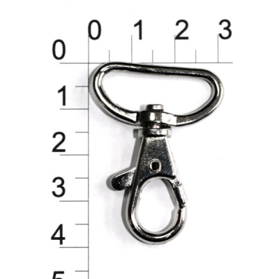  Карабин металл.Арт.0031 25*40 мм цв.Черный Никель(фас.10/100 шт)  ТриКатушки