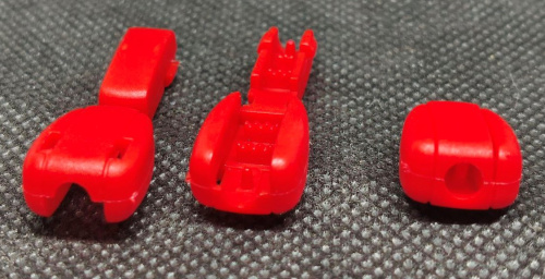  Концевик для шнура (Крокодильчик) 27101Н цв. Красный(уп.50/500 шт)  ТриКатушки