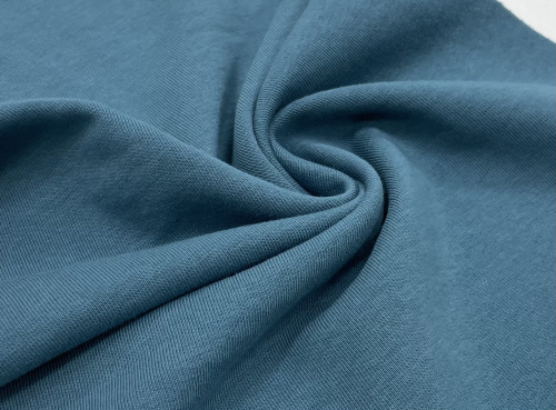  Ткань Футер 3-х нитка г/к петельный 320гр.кв.м, 80% Хб + 20% ПЭ, пенье, цв. Морская волна IS  ТриКатушки