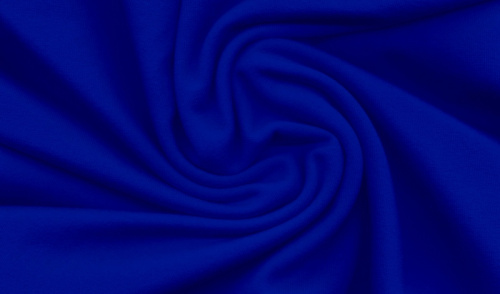  Ткань Футер 2-х нитка г/к с начесом, 245гр.кв.м, 100% Хб, пенье, цв. Василек  ТриКатушки