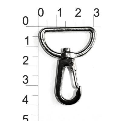  0033 Никель Карабин металлический 20*40мм (фас.10/ 100 штук)  ТриКатушки