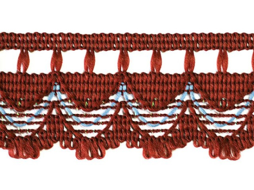  020- 2KJ тесьма декоративная ширина 35мм (упаковка 20 ярдов = 18,3 метра)  ТриКатушки