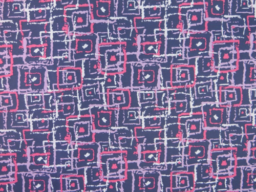  Ткань курточная детская  Дьюспо 240T WR PU цв.Quadrates т. фиолетовый 19-3520  ТриКатушки