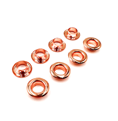  Люверсы нерж. LUX в блистере с пластиковым кольцом №24 (9 мм) Роза (уп 48 шт) "Proknopka"  ТриКатушки