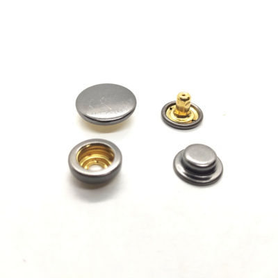  Кнопка нержавеющая DELTA 15х12,5 мм № 501 цв.Черный Никель (уп.720шт)  ТриКатушки