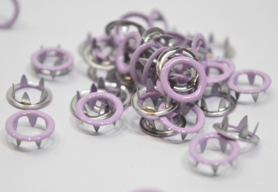  Кнопка рубашечная (кольцо) 9,5 мм - эмаль 165/1440 шт., цв. сиреневый TALS  ТриКатушки