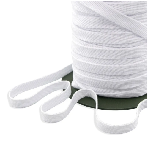  Лента киперная 10 мм. 100% п/э цв. optik белый (250 м)  ТриКатушки