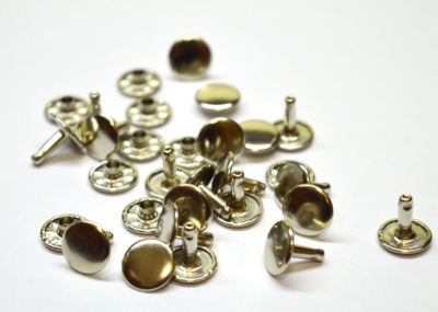 Розн.уп. Хольнитены двухсторонние тип 123. 11 мм цв.  Никель (упак.50 шт.)