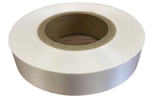  Лента сатинового переплетения 35мм белая (рул.200м)  ТриКатушки