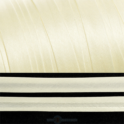  Косая бейка атласная 15 мм 144 ярд.(132м) № 306 Молочный  ТриКатушки