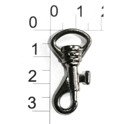  0012 Черный Никель Карабин металлический 11*32,5мм (фас.10/ 100 штук)  ТриКатушки