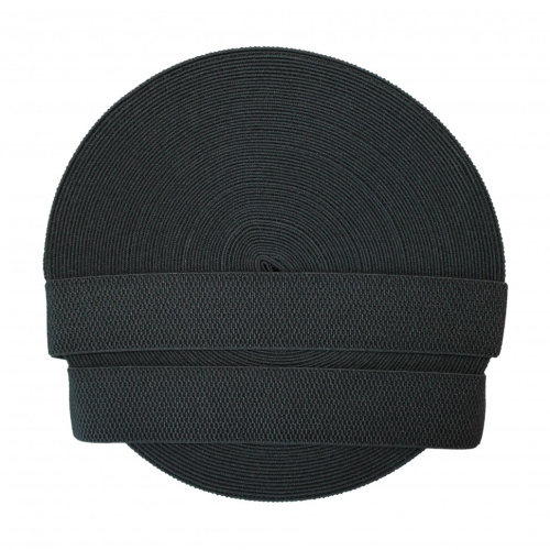  Резинка 14158 EkoflexТканая 40мм Support (25м) арт.7 черный  ТриКатушки