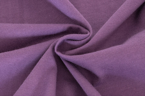  Ткань Кулирная гладь г/к с/л "акция", 175гр.кв.м, 92% Хб + 8% лайкра, пенье, цв. Виноград  ТриКатушки