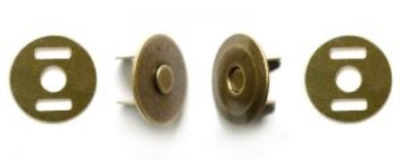  1012 Антик Кнопка магнитная 16мм (упаковка 200 штук)  ТриКатушки