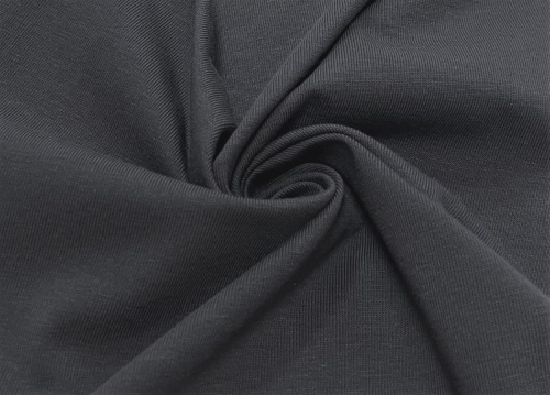  Ткань Кулирная гладь г/к 150гр.кв.м, 100% Хб, пенье, цв. Темно-серый IS  ТриКатушки